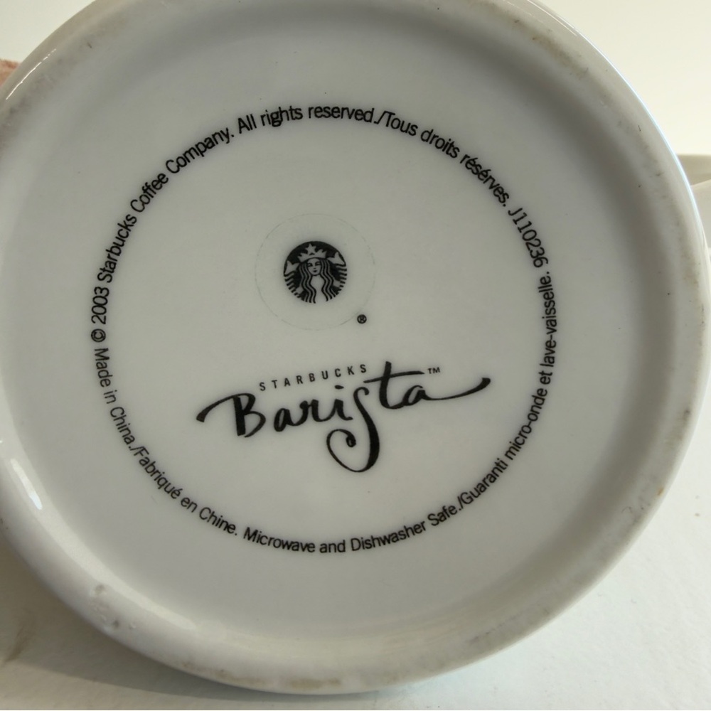 Vintage 2003 Starbucks Barista Coffee Stamps Diner Mug 16oz - Picture 4 of 5